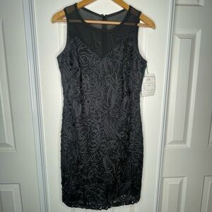 Andrew Mark Mark New York Women’s Sample Sz. 4 Soutache Sheer Black Shift Dress